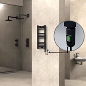 HAITI Elektrikli Havlupan 300x700 Düz Siyah (OnOff Düğmeli) 200W - 1