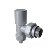 Radyatör Vanası 12 Pütürlü Gri Köşe Pex (Metal Volanlı 16*2mm Boru Bağl. Rakorlu) - 1