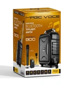 Magicvoice MV-2015 Max 300W USB-SD-BT Siyah 1E-1Y Mikrofonlu Aktif Hoparlör - 6