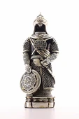 Zırhlı Cevşen Ayetli Asker Gümüş Biblo 3 Boyutlu Küçük Boy 24 cm-022 - 2