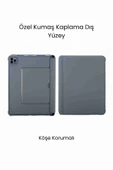 iPad Air 13 Uyumlu M2/M3 Ledli 360° Manyetik Standlı Touchpadli Katanya Klavyeli Tablet Kılıfı thumbnail 3