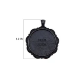 Epoksi Kolye Ucu Kemer Desen Siyah  (5 ADET) - 2