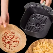 Tek Kullanımlık Tabak  Yuvarlak Air Fryer Için Pişirme Kağıdı 50 li 16 CM - 5
