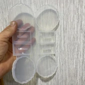 Epoksi  Silikon Kalıp Tırtıklı Kenar Ayaklı Magnet Kalıbı 7 CM  4 Lü thumbnail 3