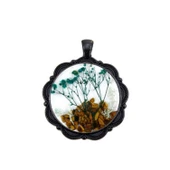 Epoksi Kolye Ucu Kemer Desen Siyah  (5 ADET) - 3