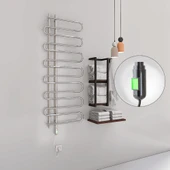 ZANTE Elektrikli Havlupan 600x1400  Krom (OnOff Düğmeli) 300W - 1