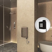 NAXOS Elektrikli Havlupan 450x655 Rose Gold Parlak (KTX1 Termostat) 200W Spiral Kablolu - 1