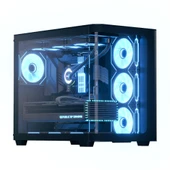 Aerocool AE P500C BK 4x12cm Mirror A-RGB Fanlı, Panoramik Tempered Panel, ATX - 1