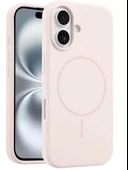 iPhone 16 Uyumlu MagSafe Silikon Kılıf – Lansman İçi Kadife Dokulu, Kablosuz Şarj Destekli, Rose - 1