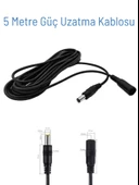 EC-5 AWG23 5 Metre Power Güç Uzatma Kablosu – 12V DC Wifi Kamera Modem Kayıt Cihazı Uyumlu - 4