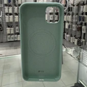 iPhone 11 MagSafe Yumuşak Silikon Kılıf – Lansman İçi Kadife Dokulu, Kablosuz Şarj Destekli Açık Yeşil - 2