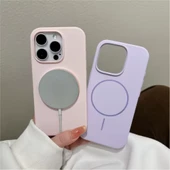 iPhone 16 Pro MagSafe Yumuşak Silikon Kılıf – Lansman İçi Kadife Dokulu, Kablosuz Şarj Destekli Rose Gold - 3