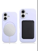 iPhone 16 MagSafe Yumuşak Silikon Kılıf – Lansman İçi Kadife Dokulu, Kablosuz Şarj Destekli Mavi - 3