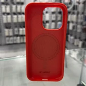 iPhone 14 Pro MagSafe Yumuşak Silikon Kılıf – Lansman İçi Kadife Dokulu, Kablosuz Şarj Destekli Turuncu - 7