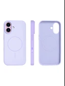 iPhone 16 MagSafe Yumuşak Silikon Kılıf – Lansman İçi Kadife Dokulu, Kablosuz Şarj Destekli Mavi - 4