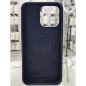 iPhone 15 Pro Max MagSafe Yumuşak Silikon Kılıf – Lansman İçi Kadife Dokulu, Kablosuz Şarj Destekli Lacivert - 2