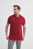Cazador Erkek T-shirt Polo Yaka 4613 Bordo thumbnail 1