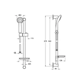 Artema Flow Soft Lavabo Banyo Batarya Artema Solo C Sürgülü Krom El Duşu Seti thumbnail 5