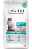 Lavital Somonlu Sindirim Ve Deri Hassasiyetli Yetişkin Kedi Maması 12 Kg - 1