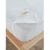 My Evilla Sıvı Geçirmez 4 Köşe Lastikli Alez Tek Kişilik Beyaz Renk Yatak Koruyucu - 2