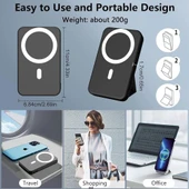 10.000mAh Dijital Göstergeli Taşınabilir 22.5W Hızlı Şarjlı Telefon Standlı Powerbank 200g Hafiflikte Ofis, Seyahatte, Alışverişte Kullanıma Uygun Şık Magsafe Powerbank thumbnail 3