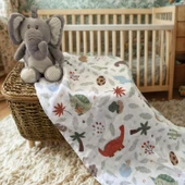 Çok Amaçlı Müslin Örtü 60x95 3 Katlı %100 Pamuk Unisex Müslin Bebek Battaniyesi - Yenidoğan Hediyesi - 7