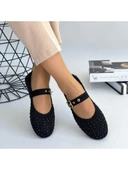 Papuçcity Dvmd 03140 Ortopedik Kadın Günlük Taşlı Babet - 4