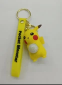 Anahtarlık Pokemon Pikachu Işıklı Çizgi Film Slikon Anahtarlık Çanta Cüzdan Süsü thumbnail 2