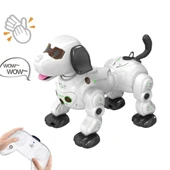 VaVardem Uzaktan Kumandalı Işıklı ve Sesli Akıllı Robot Köpek - Beyaz - 4