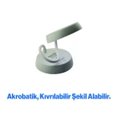 Şarjlı Akrobat 360° Masa Üstü Yeşil Renk Lamba 3 Kademe Dokunmatik Çalışma Okuma Işığı Soft Işık thumbnail 7