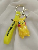 Anahtarlık Pokemon Pikachu Işıklı Slikon Lüks Anahtarlık Çizgi Film Çanta Cüzdan Süsü thumbnail 3