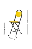 HASTUNÇ Sarı Katlanır Taşınabilir Dayanıklı Bahçe Sandalyesi thumbnail 2