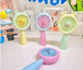 Şarj Edilebilir Işıklı Fanlı Kulaklı Vantilatör - Sarı - 4