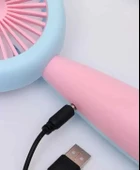 Şarj Edilebilir Işıklı Fanlı Kulaklı Vantilatör - Pembe - 5