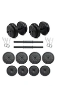 Mocca Style 32 Kg Ağırlık Seti Dambıl , Vücut Geliştirme Aleti ,halter Seti 30 Kg Plaka Ağırlığı - 2