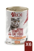 Roi Yüksek Proteinli Somonlu Yetişkin Kedi Konservesi 415 Gr. X 6 Adet - 1
