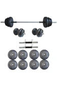 Mocca Style 25 kg Ağırlık Seti 25 kg Vücut Geliştirme Aleti Halter Seti - 1