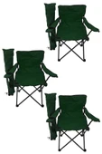 Bofigo 3'lü Kamp Sandalyesi Piknik Sandalyesi Katlanır Sandalye Taşıma Çantalı Kamp Sandalyesi Yeşil thumbnail 1