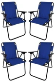 Bofigo Metal 4 Adet Kamp Sandalyesi Katlanır Sandalye Piknik Sandalyesi Plaj Sandalyesi Mavi Katlanabilir thumbnail 1