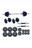 Mocca Style 75 Kg Ağırlık Seti 75 Kg Vücut Geliştirme Aleti Halter Seti(70 Kg Plaka Agırlığı) - 1