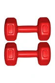 Dambılcım KIRMIZI 3 KG x 2 Adet 6 KG Dambıl Seti 6 KG Dumbell Set - 2