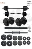 Dambılcım Mocca Style 88 Kg Z-barlı Megaset Halter Seti Ve Dambıl Seti ,ağırlık Seti, Fitnes - 2