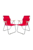 Bofigo Katlanır Masa + 2 Adet Katlanır Sandalye Kırmızı thumbnail 3