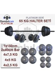Dambılcım Platinum 65 KG Halter Seti 65 KG Dambıl Seti Ağırlık Seti Vücut Geliştirme Aleti - 2