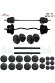 Mocca Style 108 Kg Z-Barlı MEGASET Halter Seti Ve Dambıl Seti ,Ağırlık Seti, ( PLAKA AGIRLIK TOPLAMI 100 Kg) - 1