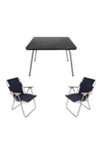 Mocca Style 60x80 Katlanır Masa + 2 Adet Lacivert - Mavi Kamp Sandalyesi Katlanır Sandalye thumbnail 1