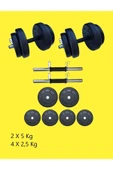 Mocca Style 20 Kg Dambıl Seti Ağırlık Ve Vücut Geliştirme Seti (20 KG PLAKA AĞIRLIĞI) - 2