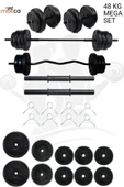 Mocca Style 48 Kg Z-barlı Megaset Halter Seti Ve Dambıl Seti ,ağırlık Seti , Fitness Seti - 1