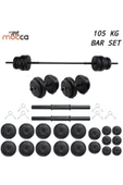 Mocca Style 105 KG Ağırlık Seti 105 Kg Vücut Geliştirme Aleti Halter Seti (100 kg Plaka Ağırlığı) - 1