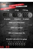 Dambılcım Mocca Style 68 Kg Z-barlı Megaset Halter Seti Ve Dambıl Seti,uzun Bar 150 Cm Ağırlık Seti - 2